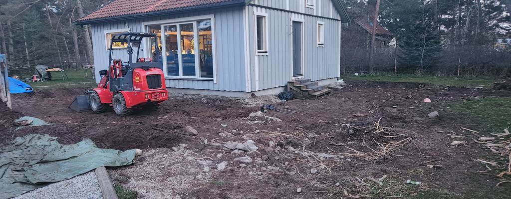 Bild 1 av referensprojekt Anläggning av isolerad betongplatta