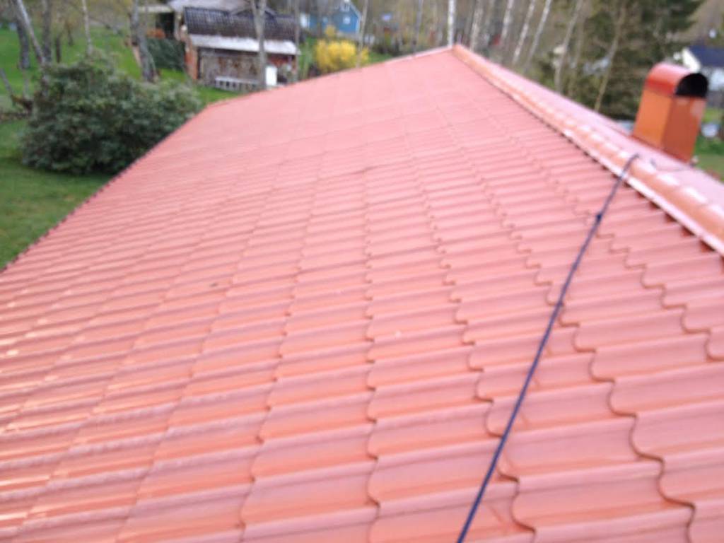 Bild 3 av referensprojekt Ludvigsborg Takmålning