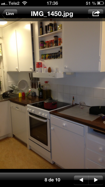 Bild 1 av referensprojekt Lackering av kök samt bänkskiva 
