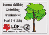 Löf´s trädfällning logotyp