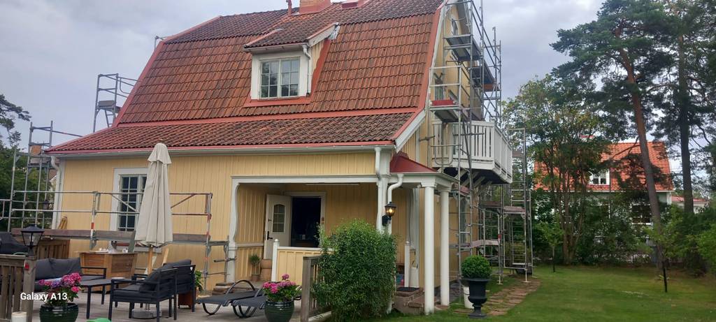 Bild 3 av referensprojekt Fasadmålning