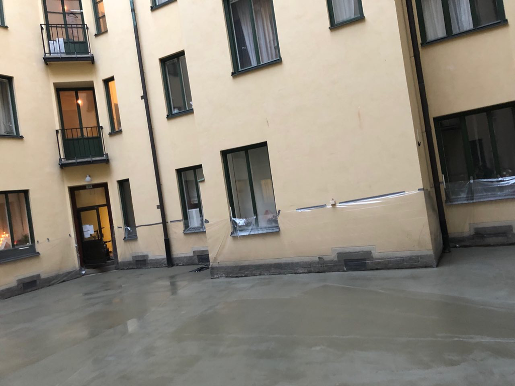 Bild 4 av referensprojekt Markarbeten | Betongplatta | Brf | Stockholm