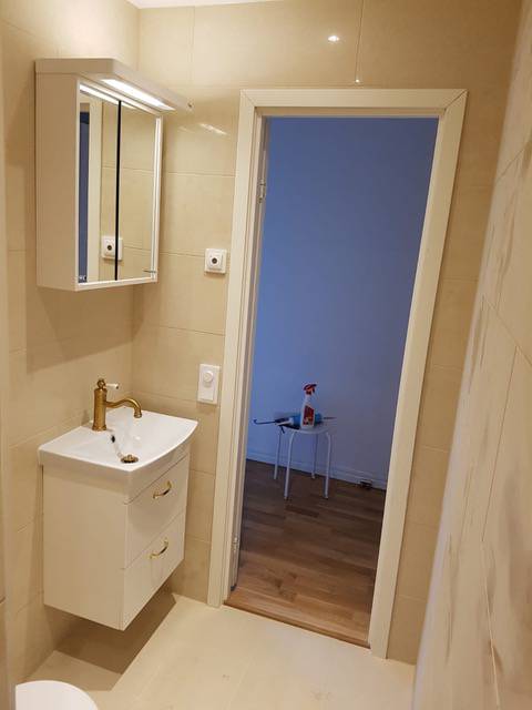 Bild 2 av referensprojekt Total badrumsrenovering i Vallentuna