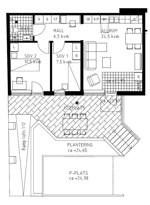 Bild 1 av referensprojekt Godkänt bygglov för lägenhet i före detta garage