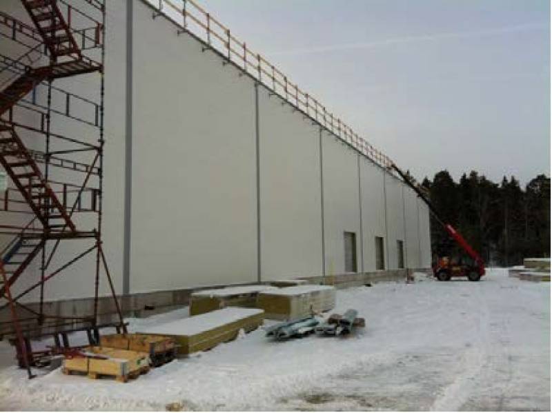 Bild 2 av referensprojekt Bygnadtion av lagerlokal på 2000m2 samt kontorsdel 500m2