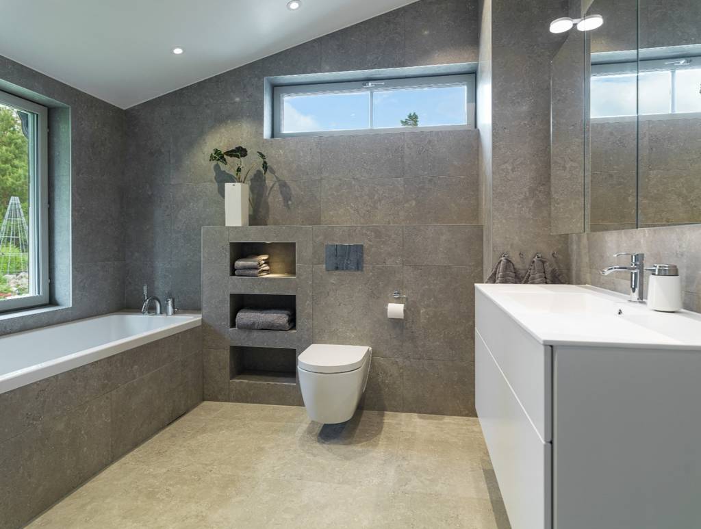 Bild 3 av referensprojekt Total badrumsrenovering i villa på Värmdö