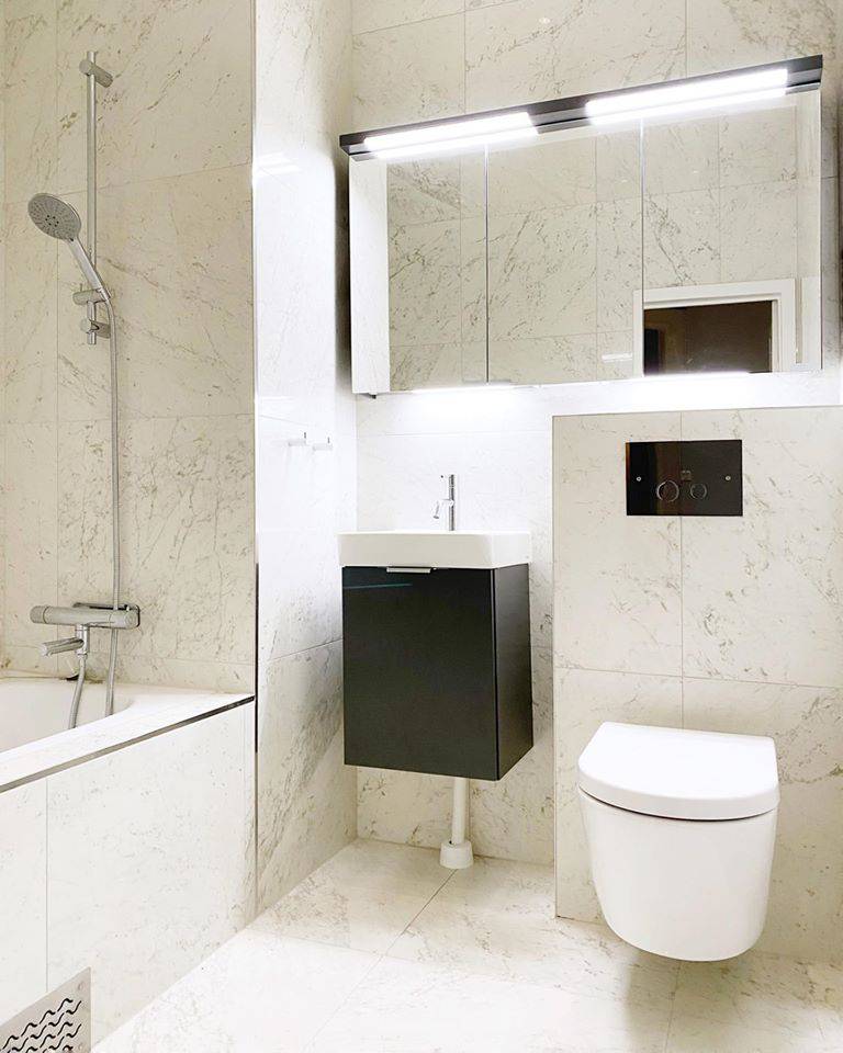 Bild 2 av referensprojekt Total badrumsrenovering i Danderyd