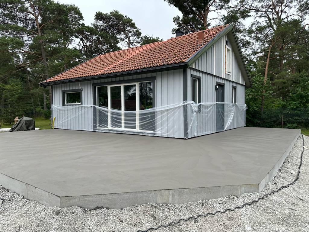 Bild 4 av referensprojekt Anläggning av isolerad betongplatta