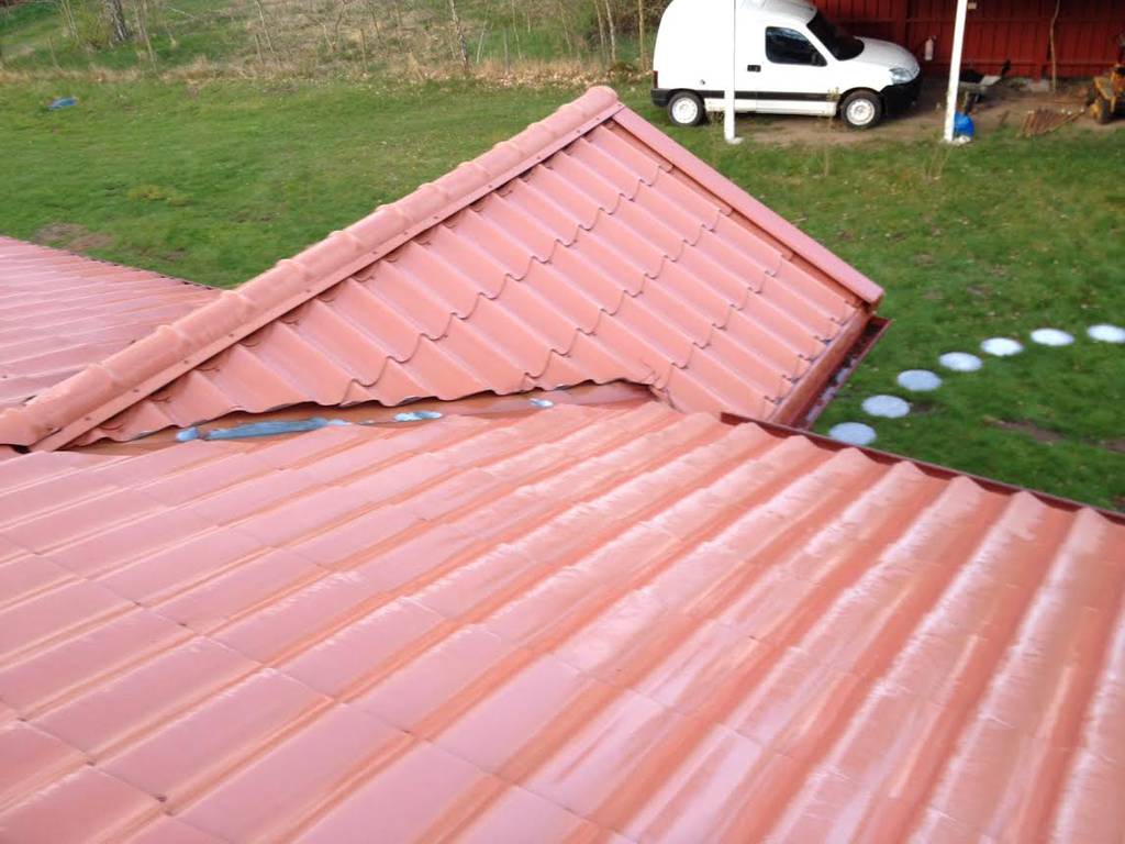 Bild 5 av referensprojekt Ludvigsborg Takmålning