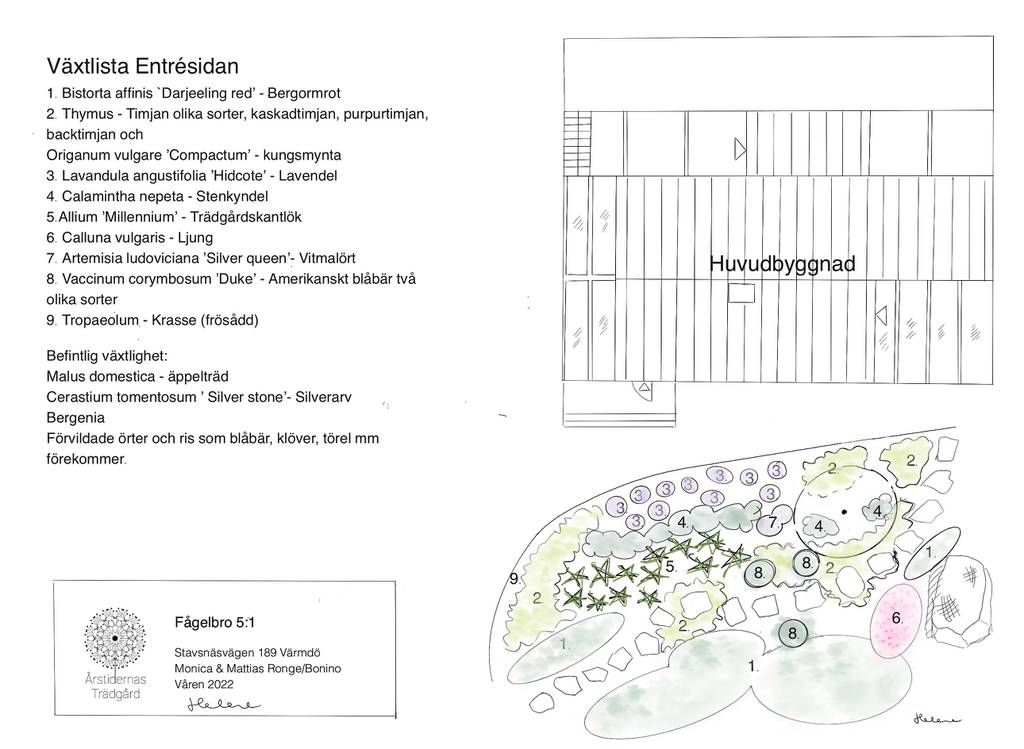 Bild 4 av referensprojekt Design, växtförslag, ritningar
