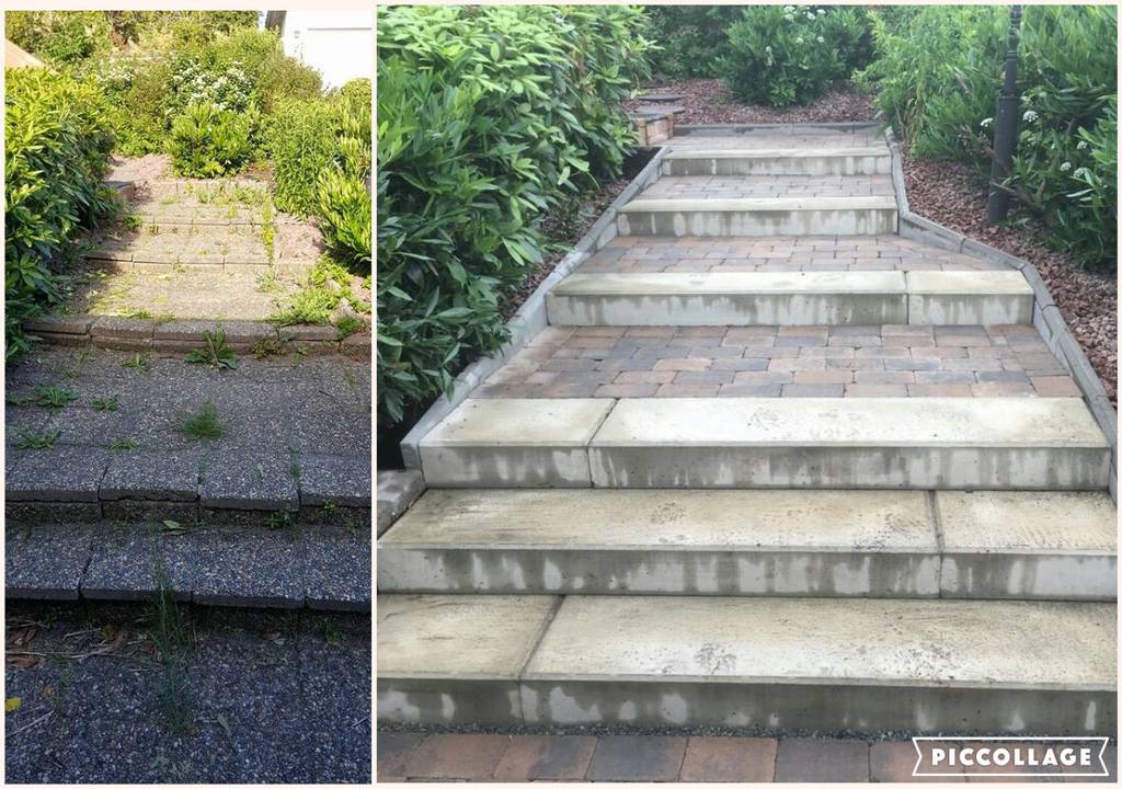 Bild 2 av referensprojekt Renovering av plattyta samt trappa