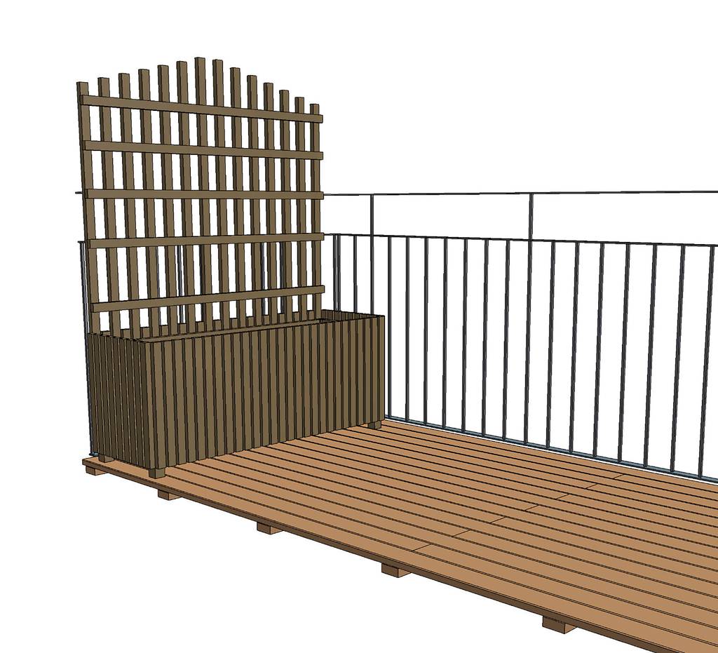 Bild 3 av referensprojekt Läggning av riktigt trädäck på balkong.