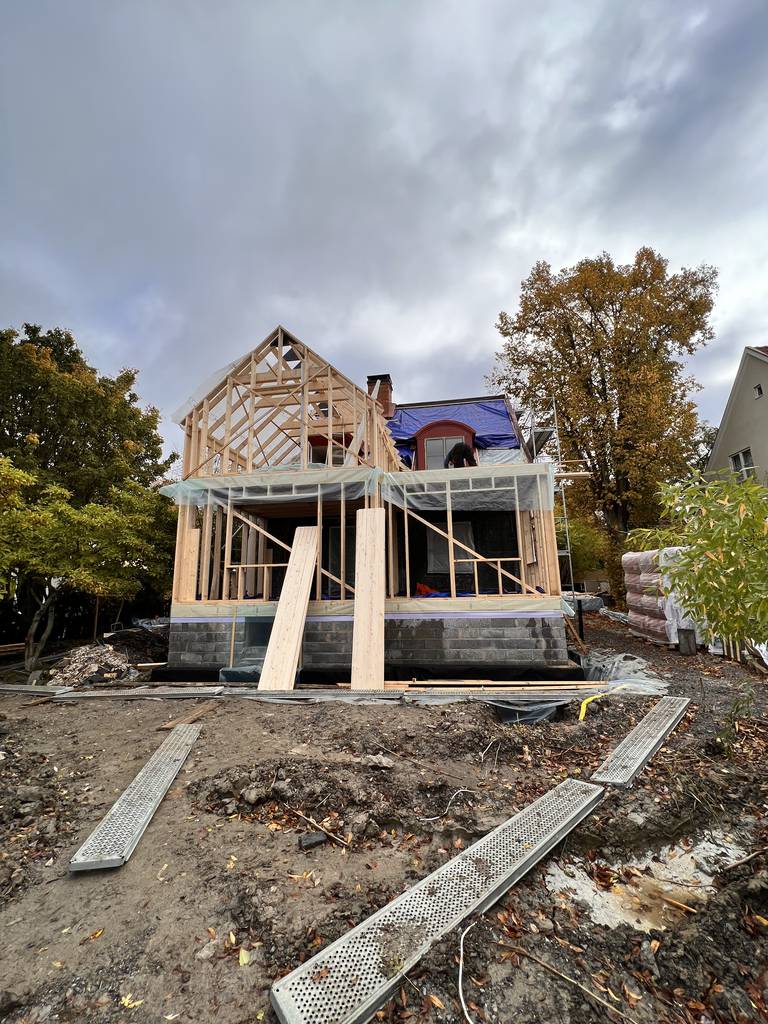 Bild 8 av referensprojekt Totalrenovering av villa med tillbyggnad