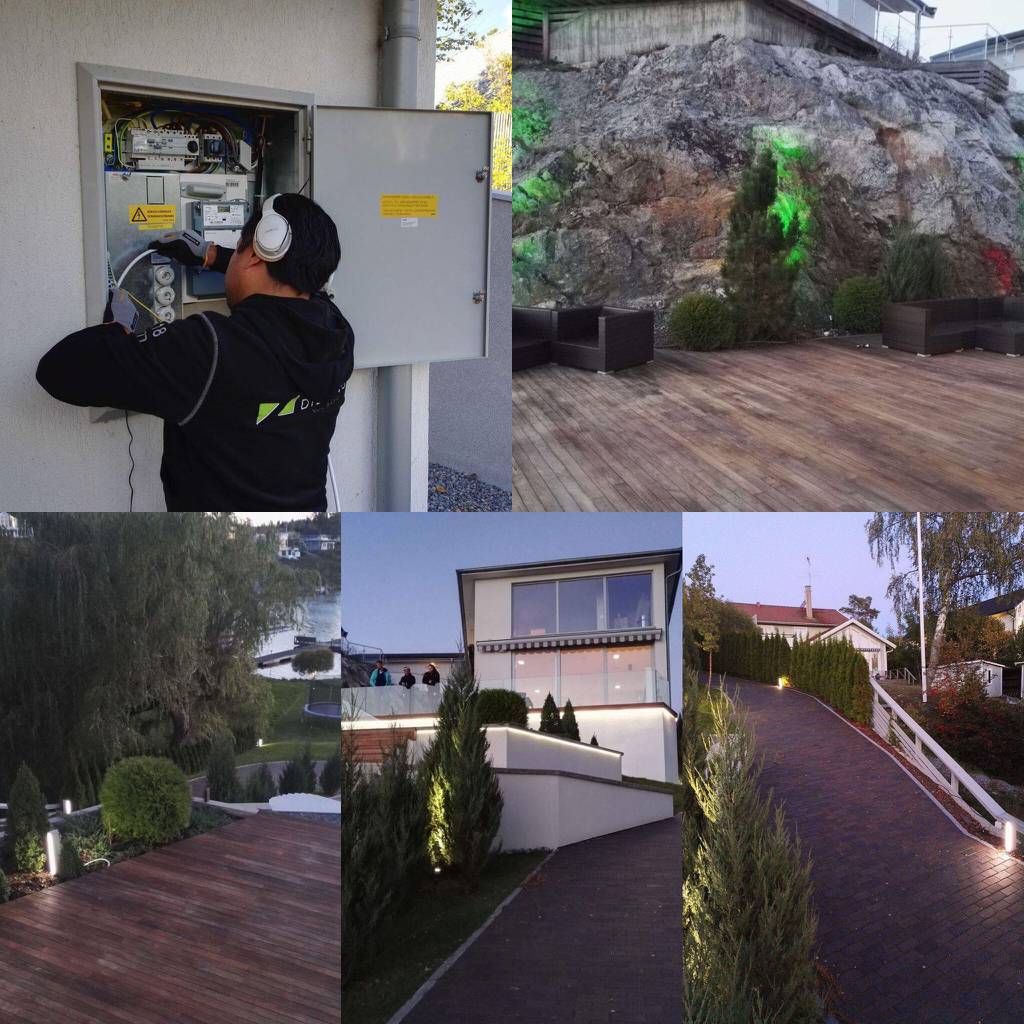 Bild 1 av referensprojekt Installation av LED belysning ute på Ekerö
