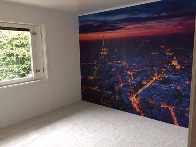 Bild 1 av referensprojekt Renovering av sovrum i Kungälv - Fondtapet  Paris