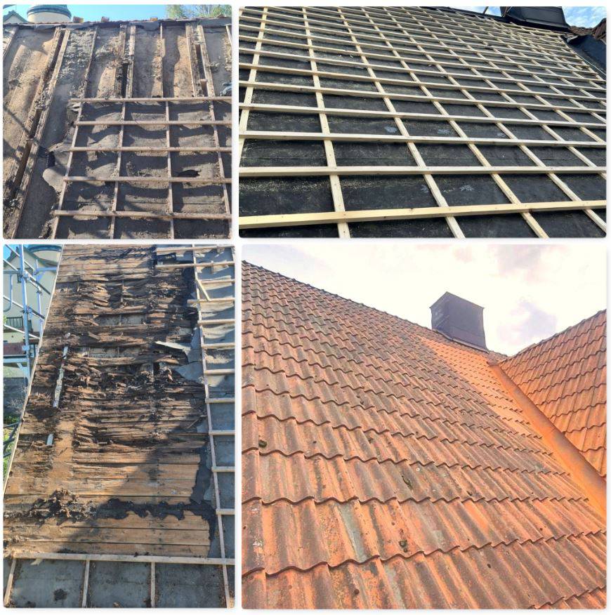 Bild 1 av referensprojekt Takrenovering vid fasadarbete